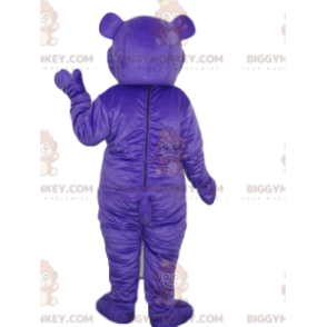 BIGGYMONKEY™ Costume da mascotte con orso viola e naso a cuore