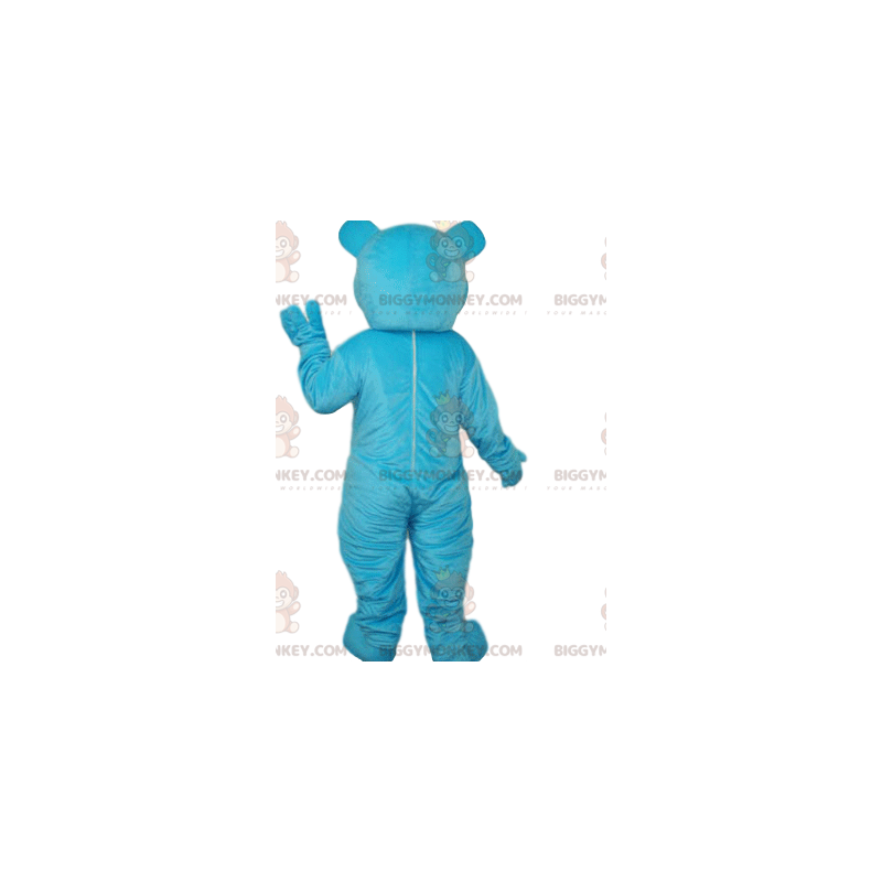 BIGGYMONKEY™ blauwe beer met wonderlijke ogen mascottekostuum -