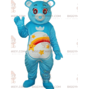 BIGGYMONKEY™ blå björn med undrande ögon maskotdräkt -