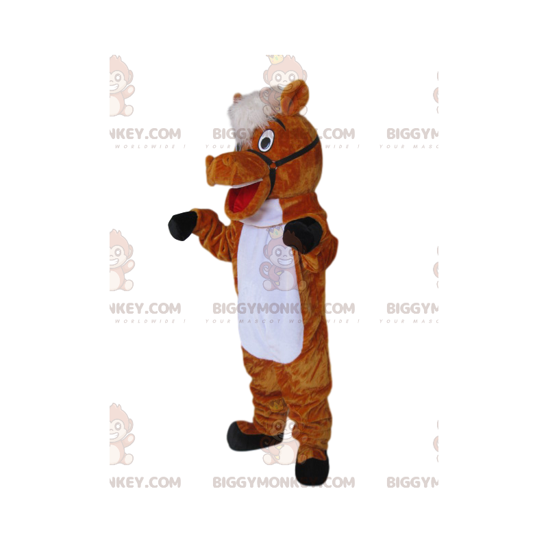 Costume de mascotte BIGGYMONKEY™ de cheval marron super