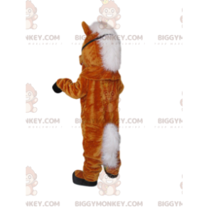 Super Cheerful Brown Horse BIGGYMONKEY™ Mascot Costume -