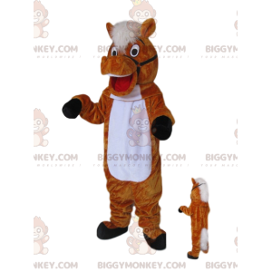 Costume de mascotte BIGGYMONKEY™ de cheval marron super