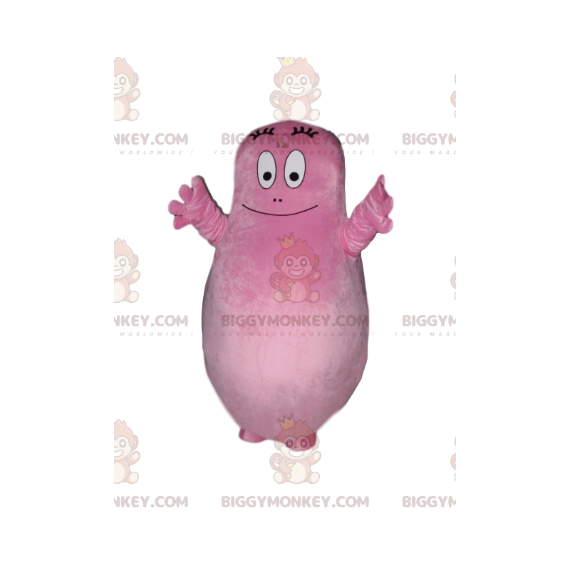 Barbapapa's BIGGYMONKEY™-mascottekostuum, de geheel roze papa -