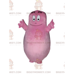 Kostium Maskotki BIGGYMONKEY™ Barbapapy, Cały Różowy Tatuś -