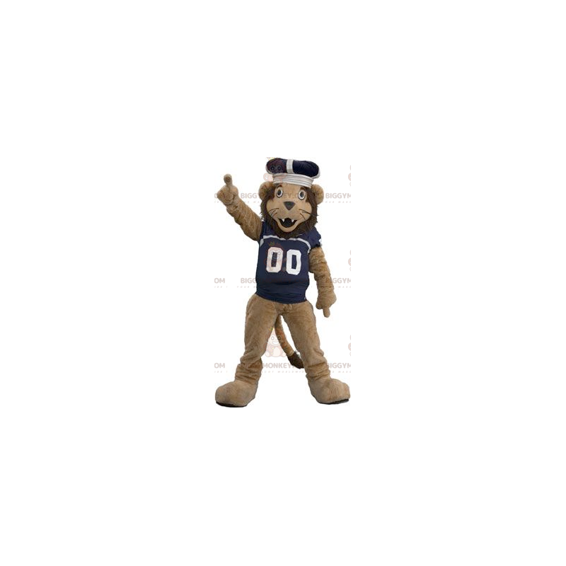 BIGGYMONKEY™ Brown Lion Mascot Costume With Shirt And Crown –