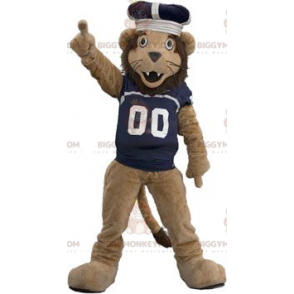 BIGGYMONKEY™ Disfraz de mascota de león marrón con camiseta y