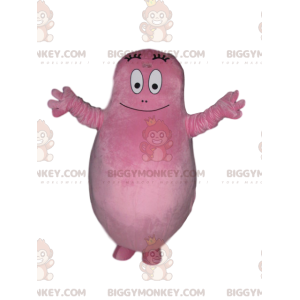 Kostium Maskotki BIGGYMONKEY™ Barbapapy, Cały Różowy Tatuś -