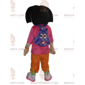 Costume de mascotte BIGGYMONKEY™ de Dora avec son sac à dos