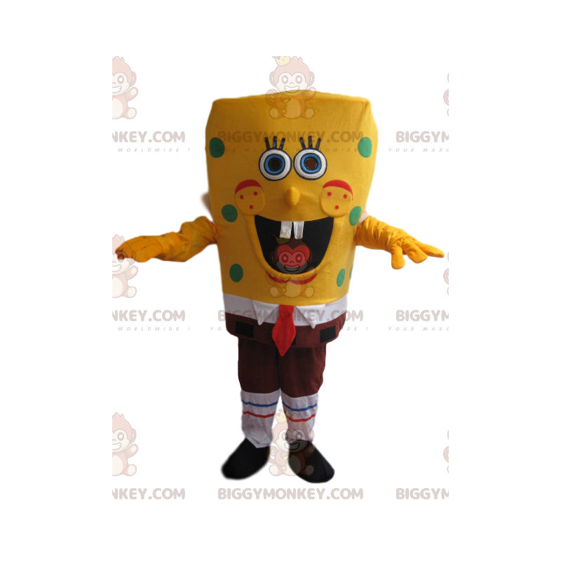Hyvin hymyilevä Spongebob Squarepants BIGGYMONKEY™ maskottiasu