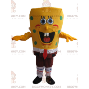 Bardzo uśmiechnięty kostium maskotka SpongeBob Kanciastoporty