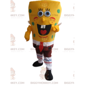 Hyvin hymyilevä Spongebob Squarepants BIGGYMONKEY™ maskottiasu