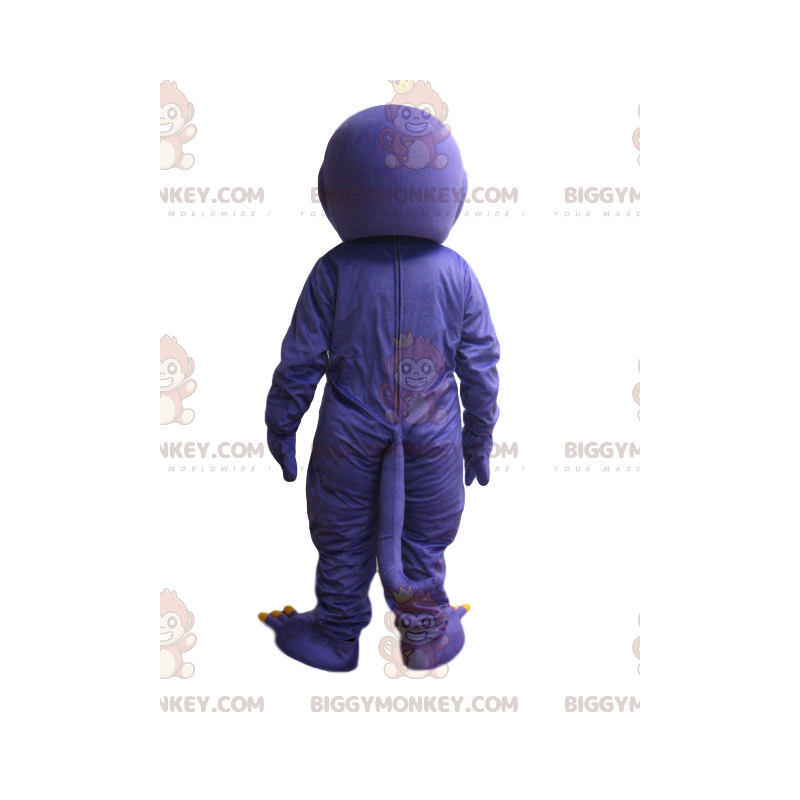 Costume de mascotte BIGGYMONKEY™ de dinosaure violet et vert.