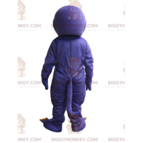 Costume de mascotte BIGGYMONKEY™ de dinosaure violet et vert.