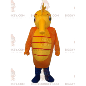 Yellow and Orange Seahorse BIGGYMONKEY™ Mascot Costume –