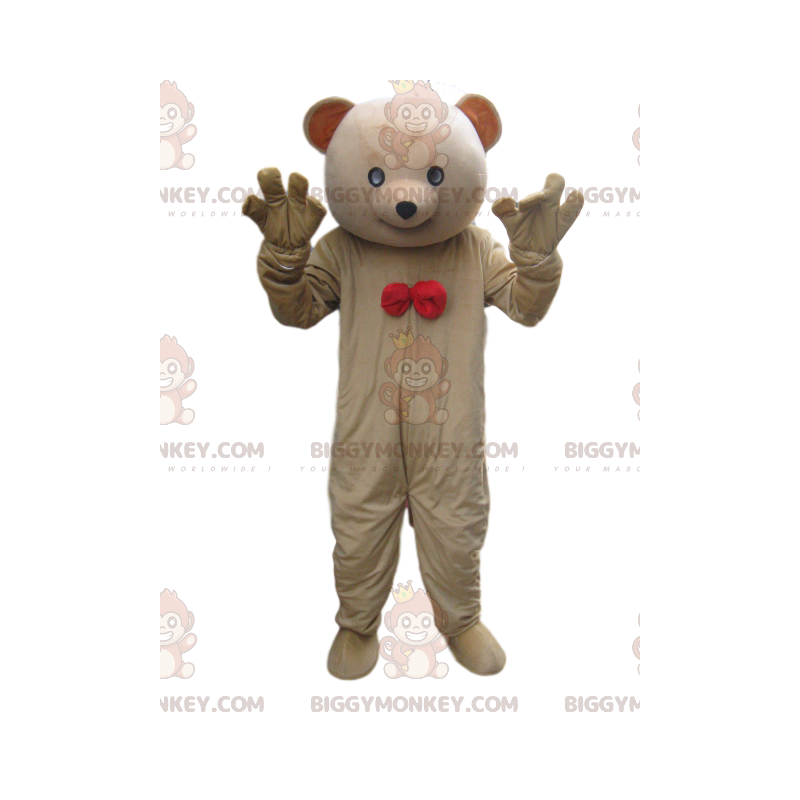 BIGGYMONKEY™ fantasia de mascote filhote de urso bege com