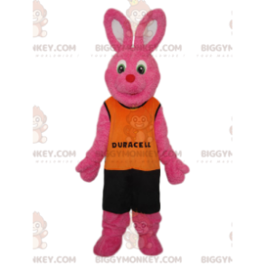 Costume de mascotte BIGGYMONKEY™ du lapin rose de Duracell -