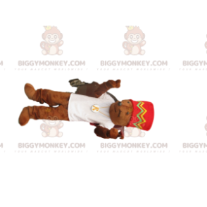 Costume de mascotte BIGGYMONKEY™ de souris marron avec une