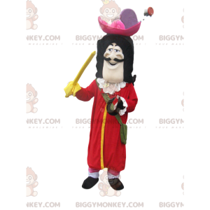 Traje de mascote Capitão Gancho BIGGYMONKEY™ com jaqueta