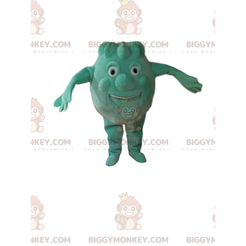 Funny Little Round Green Monster BIGGYMONKEY™ Mascot Costume –