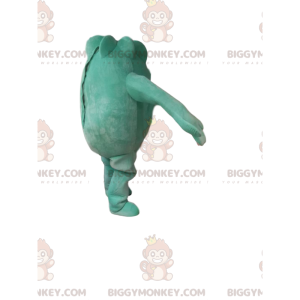 Grappig klein rond groen monster BIGGYMONKEY™ mascottekostuum -