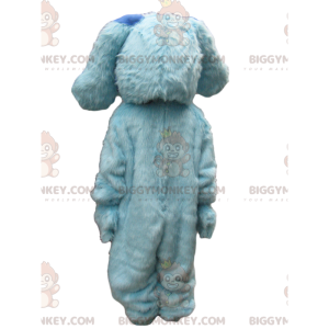 BIGGYMONKEY™ Maskotdräkt Stor blå hund med sorgligt utseende -