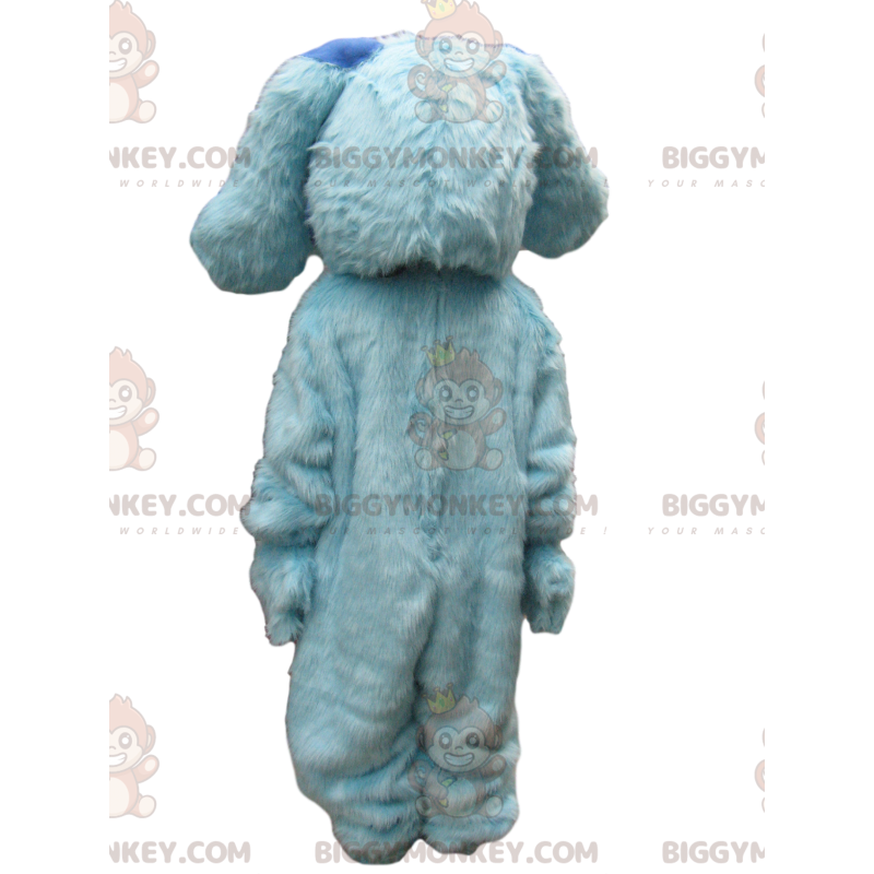 Costume de mascotte BIGGYMONKEY™ de grand chien bleu avec un