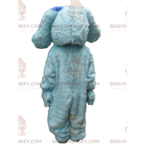 BIGGYMONKEY™ Mascot Costume Big Blue Dog With Sad Look -