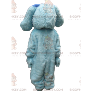 BIGGYMONKEY™ maskotkostume Stor blå hund med trist udseende -