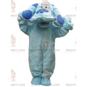 BIGGYMONKEY™ Costume da mascotte Grande cane blu con sguardo