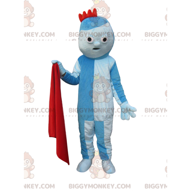 BIGGYMONKEY™ mascot costume of original blue character with a