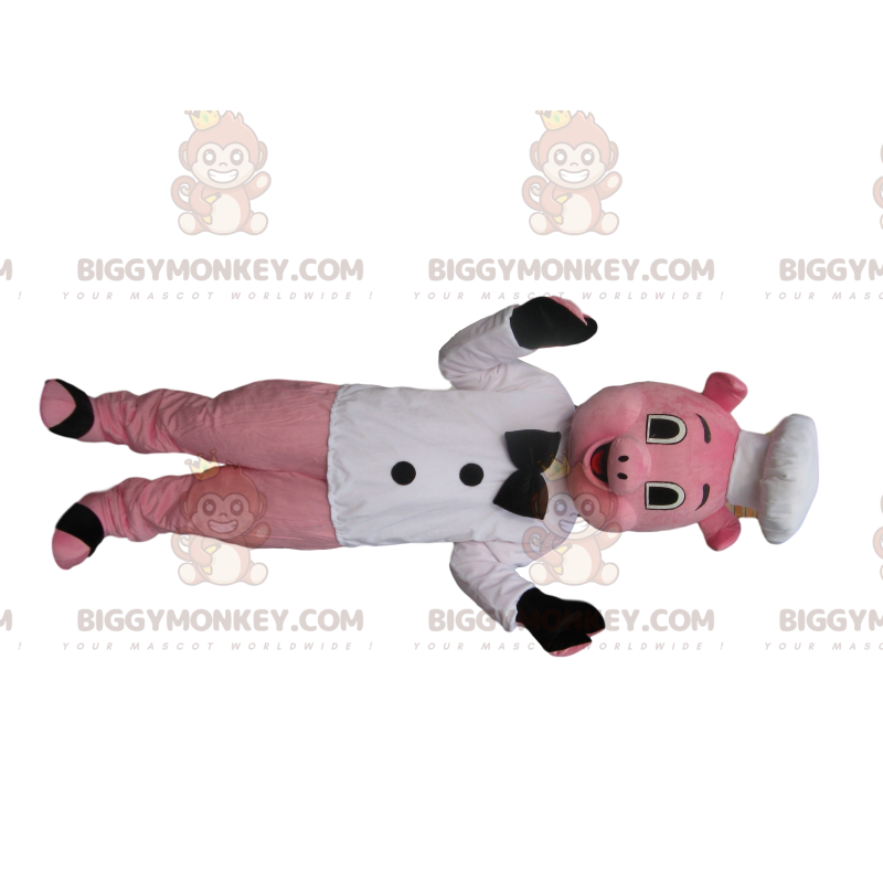 Traje de mascote de porco BIGGYMONKEY™ com roupa de chef –