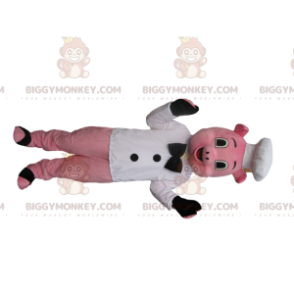 Traje de mascote de porco BIGGYMONKEY™ com roupa de chef –