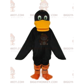 Μασκότ μασκότ BIGGYMONKEY™ Μαύρη πάπια με μεγάλο πορτοκαλί