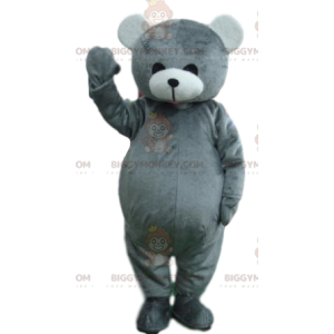 Αξιολάτρευτο κοστούμι μασκότ με γκρι αρκούδα BIGGYMONKEY™.