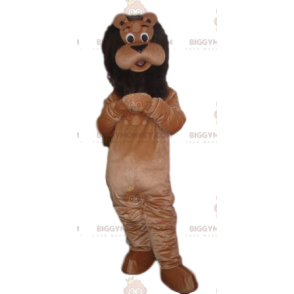Kostium maskotki BIGGYMONKEY™ bardzo dumnego brązowego lwa z