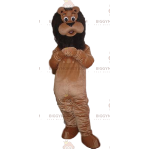 Traje de mascote BIGGYMONKEY™ de Leão Marrom Muito Orgulhoso