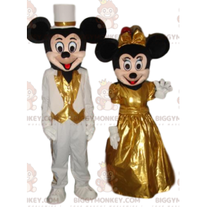 Meget sød Mickey Mouse og Minnie Mouse BIGGYMONKEY™ Mascot
