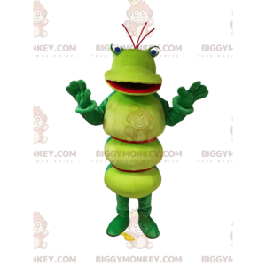 Groen Caterpillar BIGGYMONKEY™ mascottekostuum met prachtige