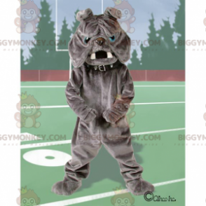 Blue Eyed Gray Bulldog BIGGYMONKEY™ Mascot Costume –