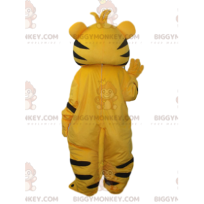 Söpö keltainen ja musta tiikeri maskottiasu BIGGYMONKEY™ -