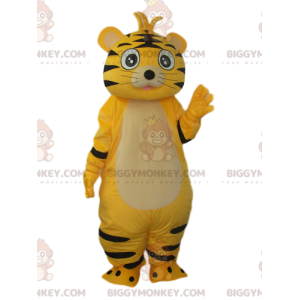 Costume de mascotte BIGGYMONKEY™ de tigrou jaune et noir tout