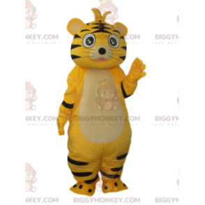 Bonito disfraz de mascota Tigger amarillo y negro BIGGYMONKEY™