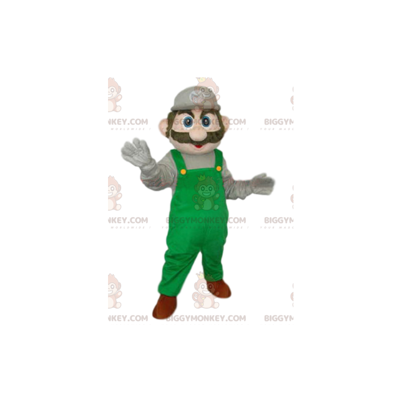 BIGGYMONKEY™ Maskottchenkostüm von Luigi, Nintendos berühmter
