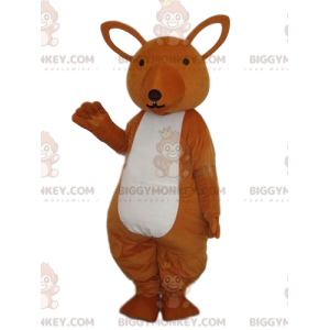 Costume de mascotte BIGGYMONKEY™ de kangourou marron. Costume