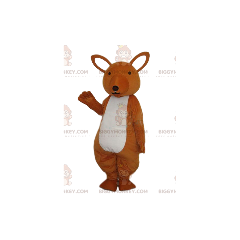 Costume de mascotte BIGGYMONKEY™ de kangourou marron. Costume