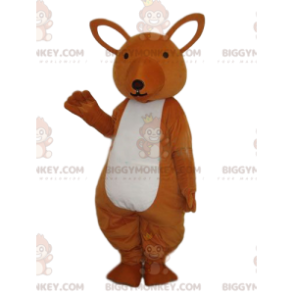 Costume de mascotte BIGGYMONKEY™ de kangourou marron. Costume