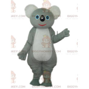 Costume de mascotte BIGGYMONKEY™ de koala gris et blanc.