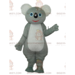 Grau-weißes Koala BIGGYMONKEY™ Maskottchen-Kostüm. Koala-Kostüm