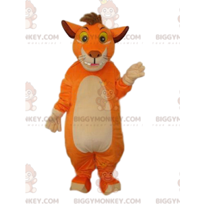 BIGGYMONKEY™ Costume da mascotte leone divertente con sbuffo -