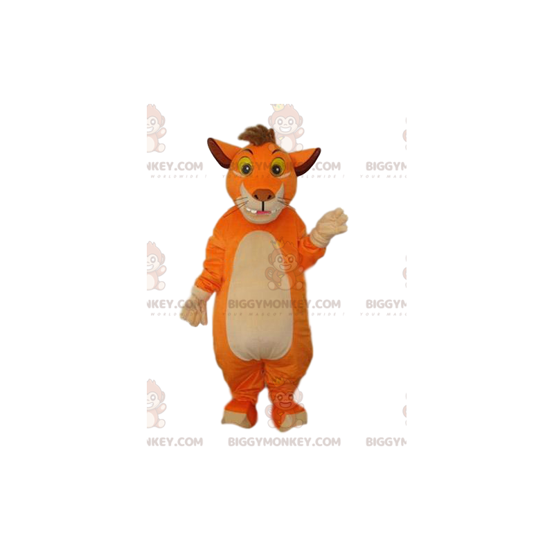 Costume de mascotte BIGGYMONKEY™ de lion rigolo avec une